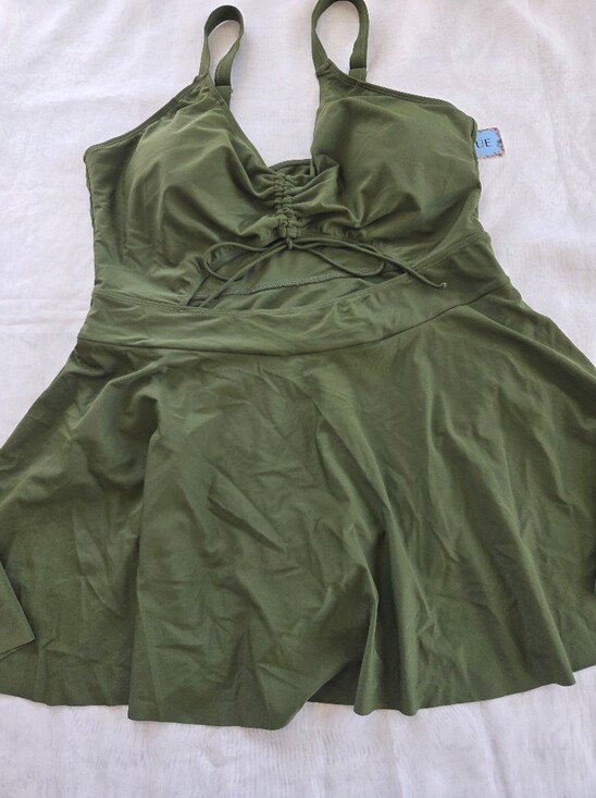 Younique Other - Olive Green Swim Dress with Adjustable Front Detail‎